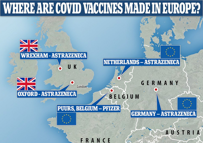 Обединена Европа директно заплаши Великобритания, че ще спре доставките на ковид-ваксината за Острова!