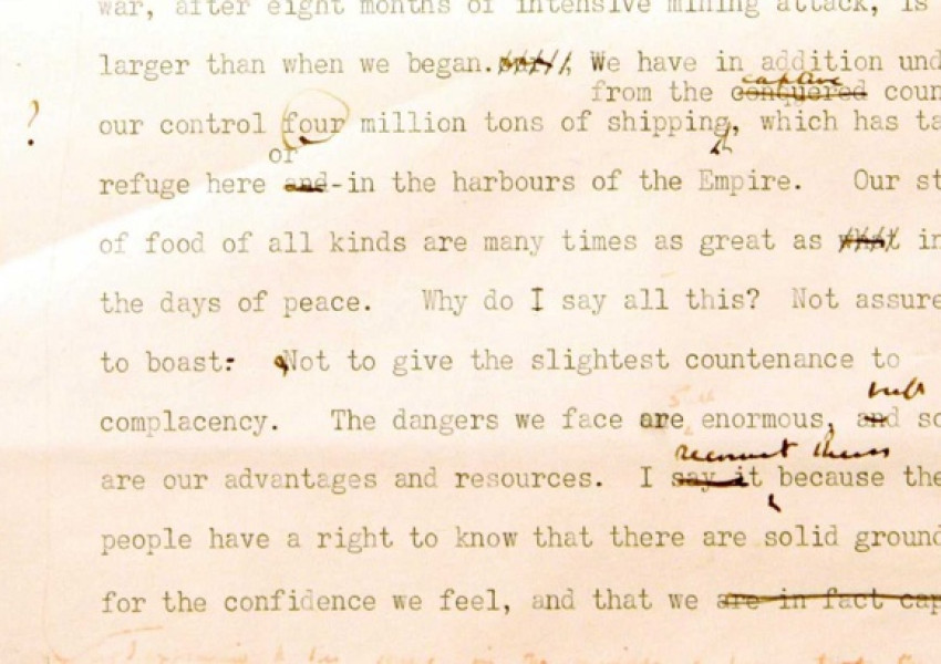 Откриха неизвестен ръкопис на Чърчил
