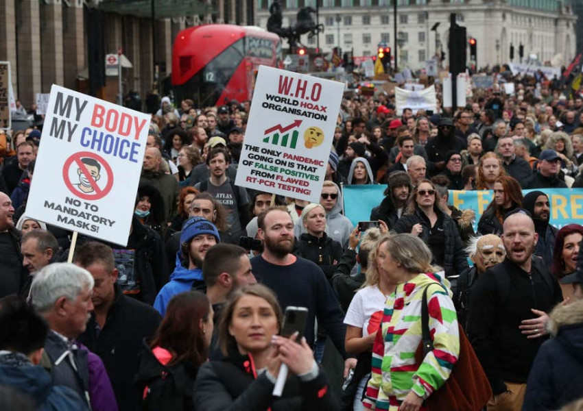 Пореден голям протест на антиваксъри в Лондон: