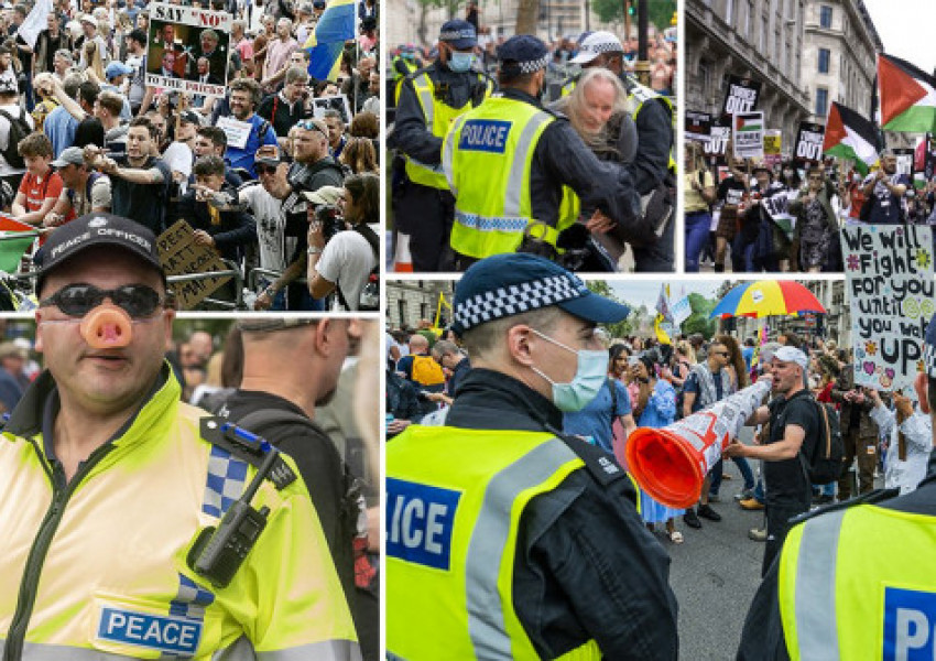 Протестите в Лондон: Хвърляха ''тор'' по сградите на някои британски медии, девет протестъри са арестувани