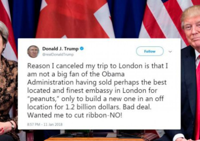 Окончателно: Тръмп отмени визитата си в Лондон