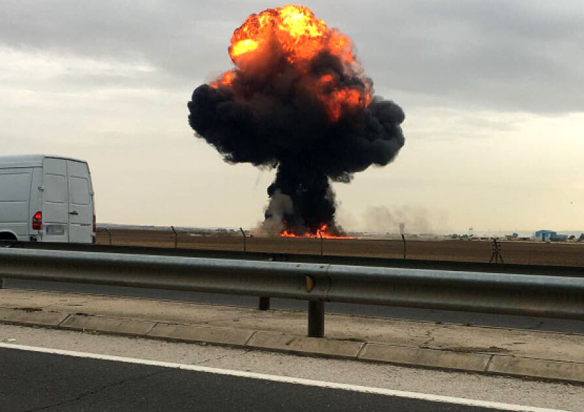 Испански военен самолет падна край Мадрид. Пилотът загина  