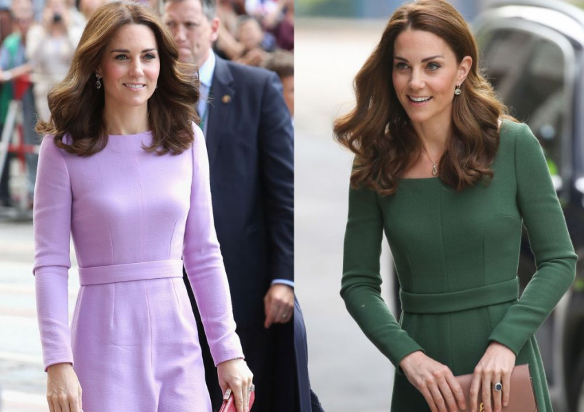 Една и съща рокля в два цвята: Кейт очарова деца в Лондон