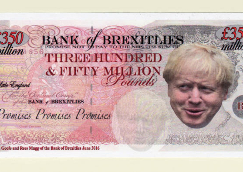 Изложиха фалшиви банкноти срещу Brexit в Британския музей (СНИМКИ)