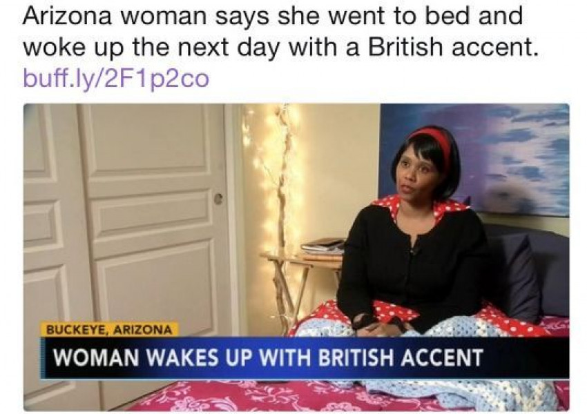 Млада жена от Аризона се събуди с британски акцент