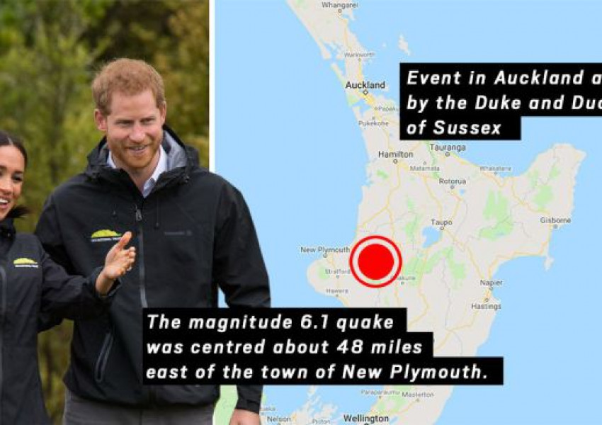 Земетресение в Нова Зеландия по време на визитата на принц Хари и Меган