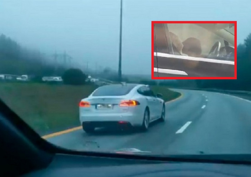 Пиян норвежец заспа зад волана на Tesla Model S