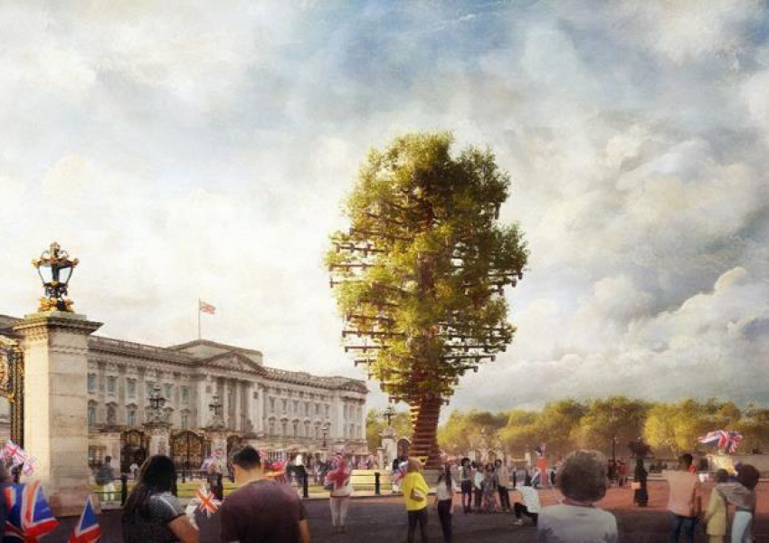 Скулптурата “Tree of Trees” ще бъде построена пред Бъкингамския дворец през юни