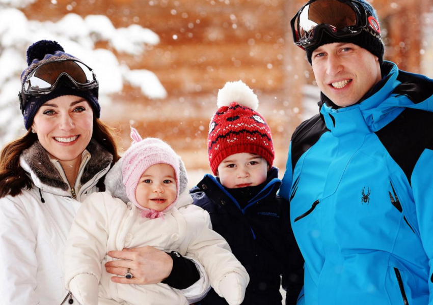 Принц Джордж и принцеса Шарлот за първи път видяха сняг (СНИМКИ)