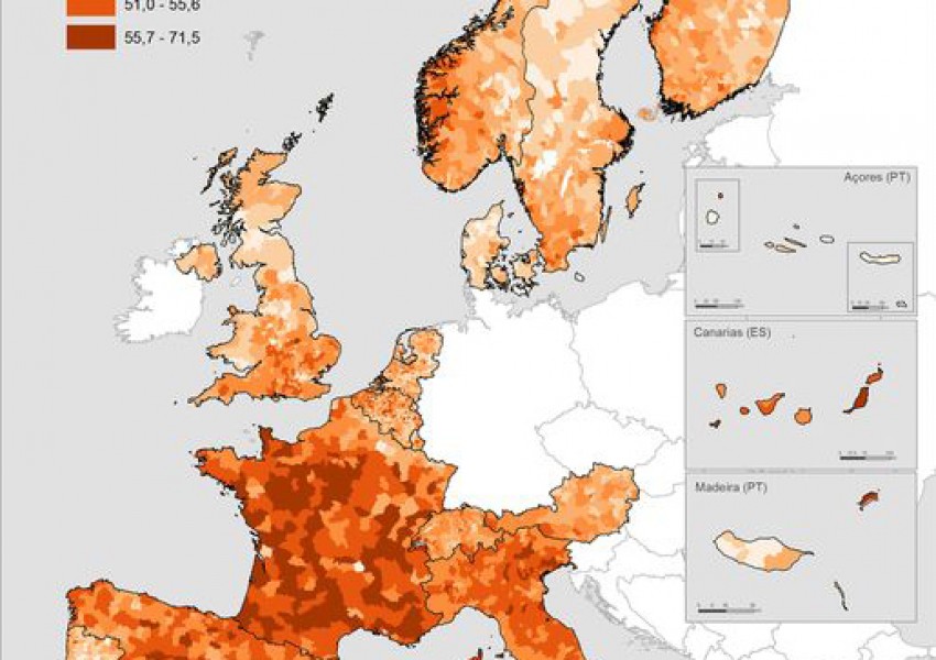 „Карта на смъртта на Европа“ показва колко ще живеете (СНИМКА)