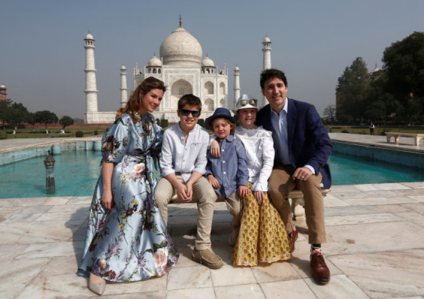 Семейство Трюдо посети Тадж Махал (СНИМКИ)