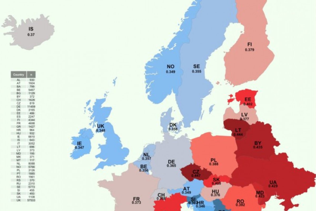 Карта показва най-расистките страни