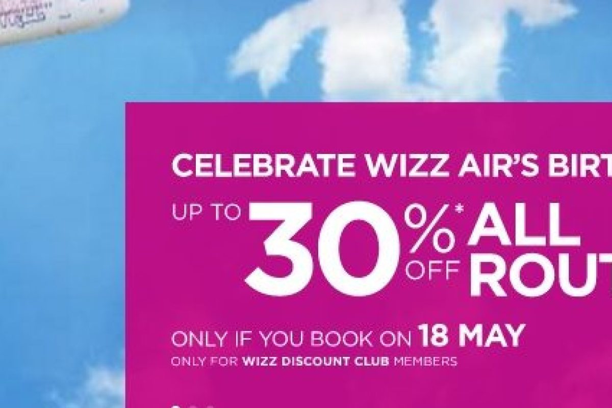 Wizz Air с мащабна промоция по случай рождения си ден!