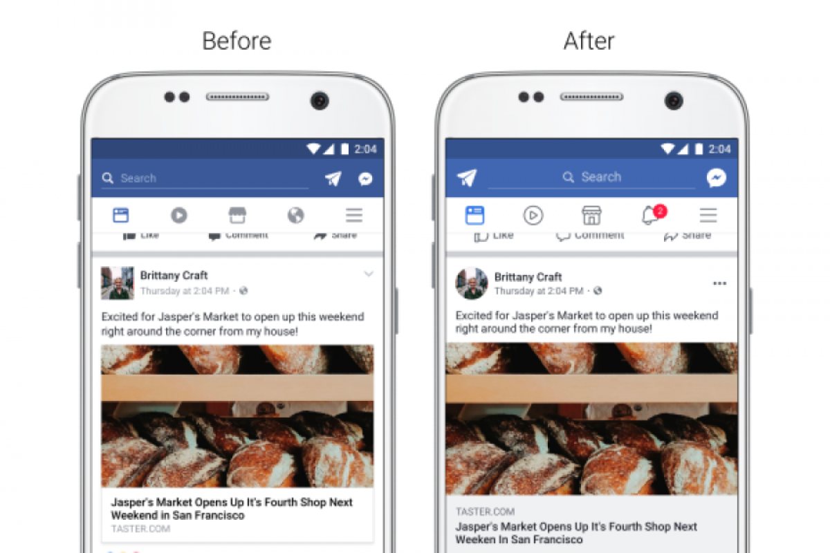 News Feed-a на Facebook е с нов дизайн