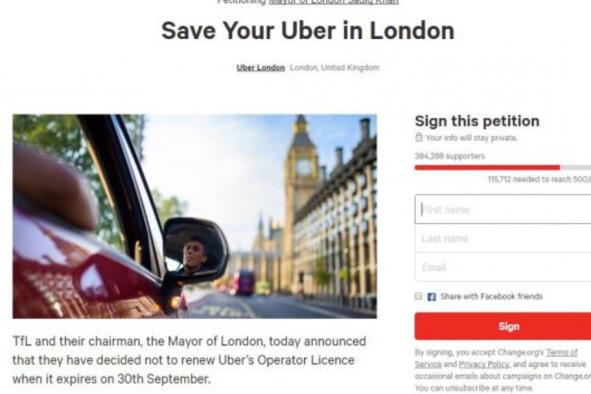Хиляди подписват петиция против забраната на Uber в Лондон