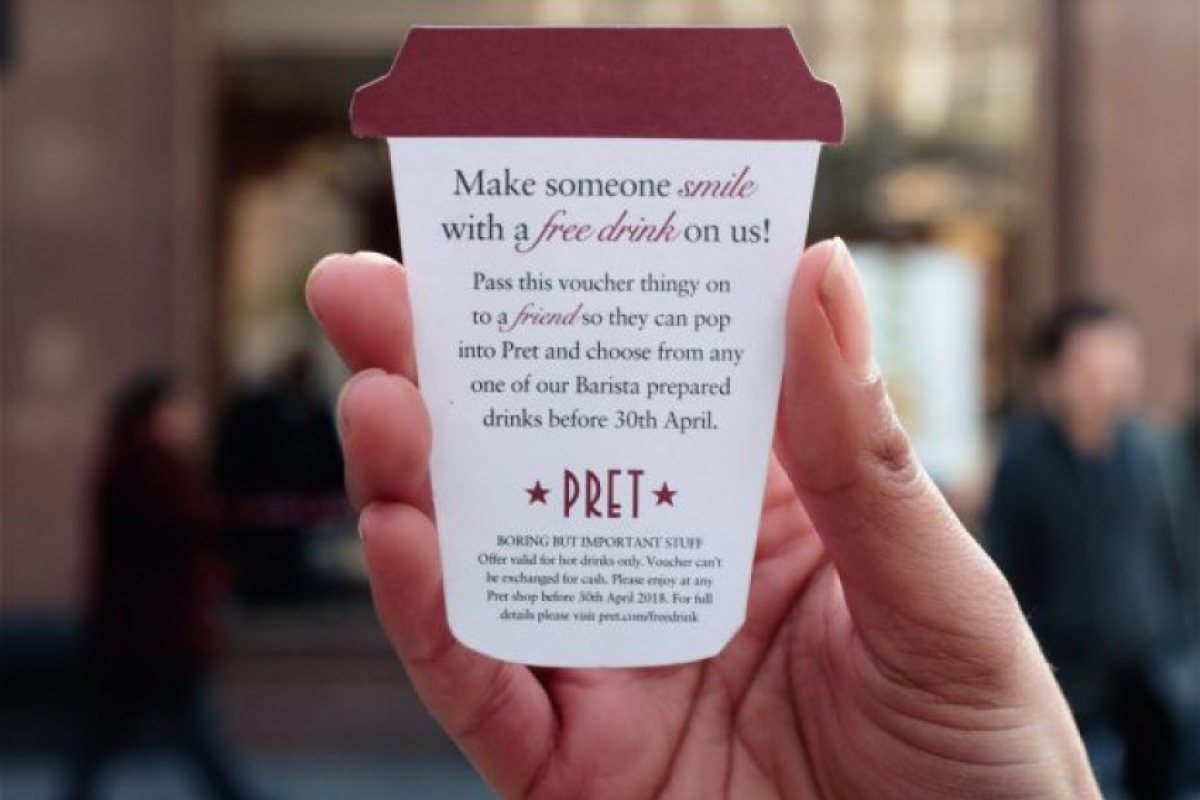 Pret a manger раздава 300 хиляди напитки!
