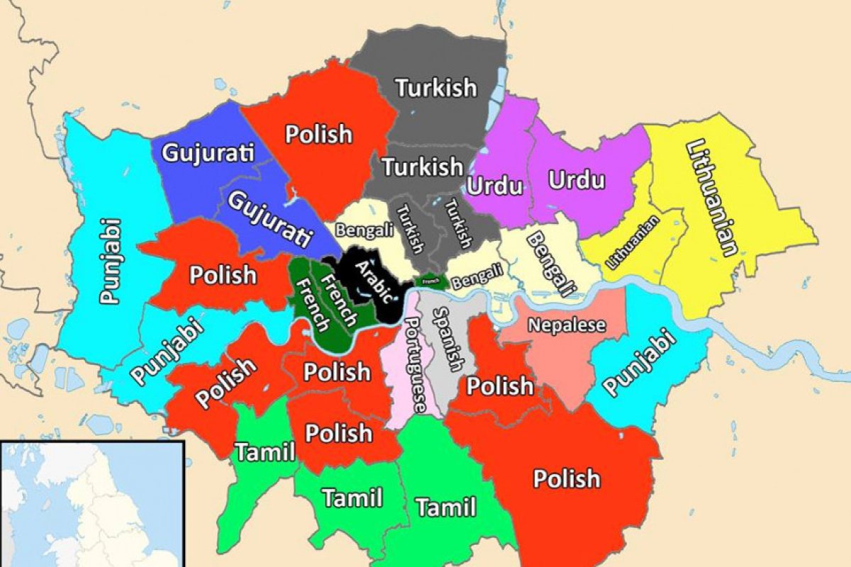 Какъв език, освен английския, се говори в кварталите в Лондон (СНИМКА)
