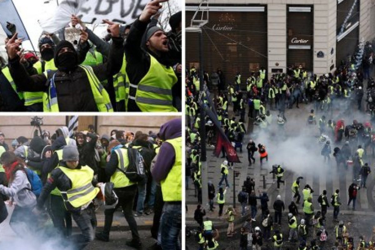 Над 30 пострадали при протестите на "жълтите жилетки" в Париж