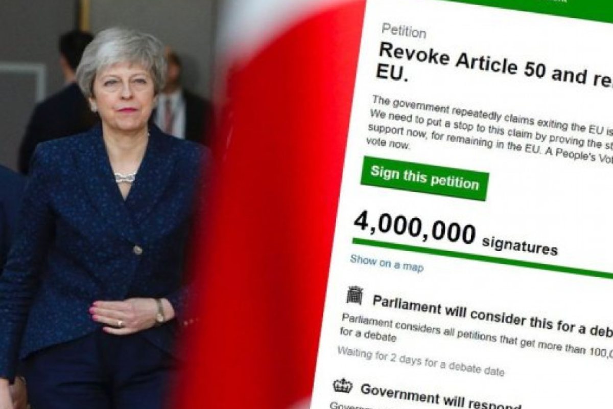 Петицията за отмяна на "Брекзит" надхвърли 4 млн. подписа