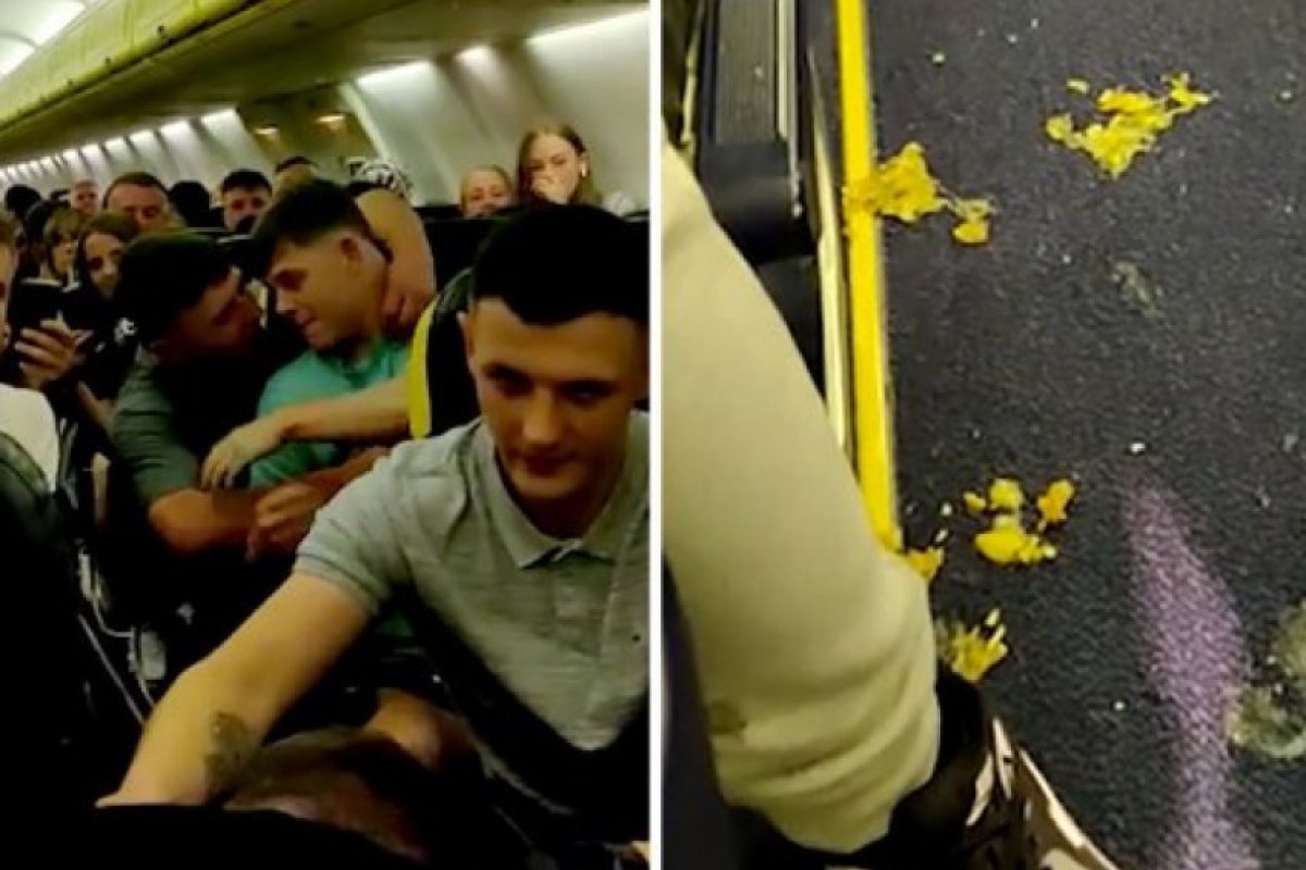 Пияни британци потрошиха самолет на Ryanair (СНИМКИ+ВИДЕО)