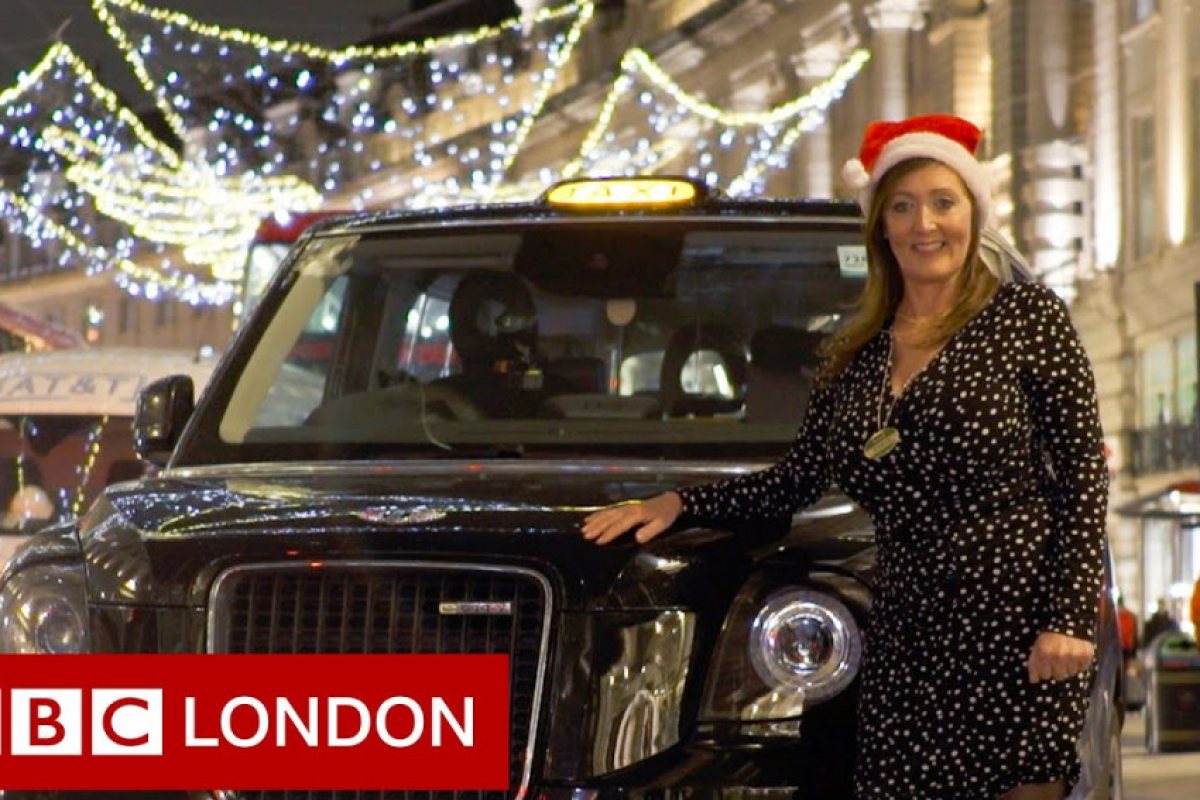Една бърза обиколка с  ''black cab'' из коледен Лондон! (ВИДЕО)