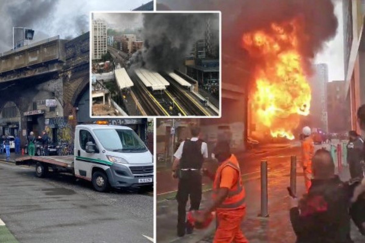 Пожар на Elephant and Castle: Търговските помещения под железопътните арки горят (ВИДЕО)