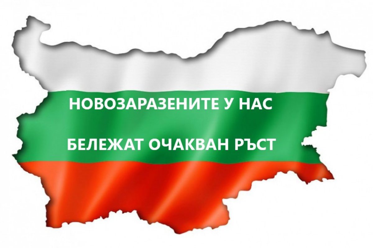 Новозаразяванията в България с постоянен растеж.