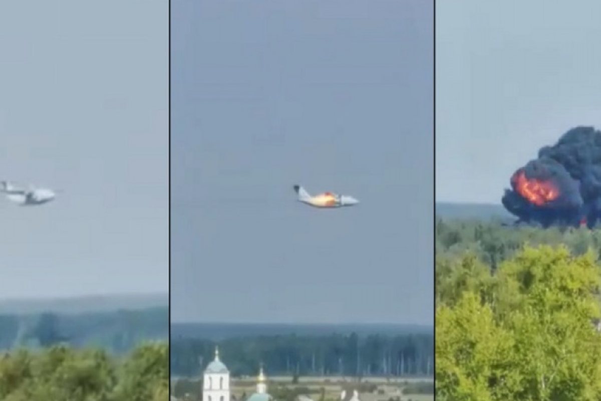 Руски военно-транспортен самолет се разби край Москва (ВИДЕО)