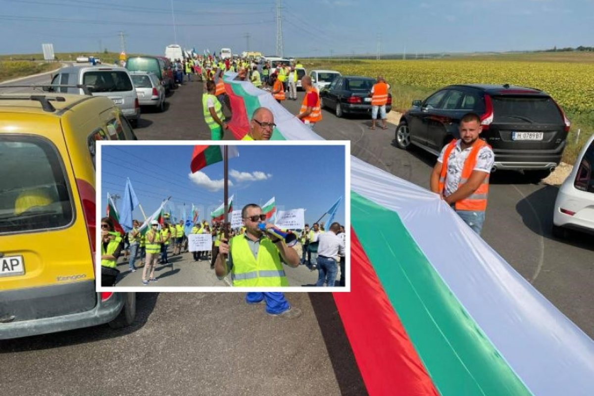 Работници блокираха магистралите "Хемус" и "Тракия" заради неизплатени заплати!