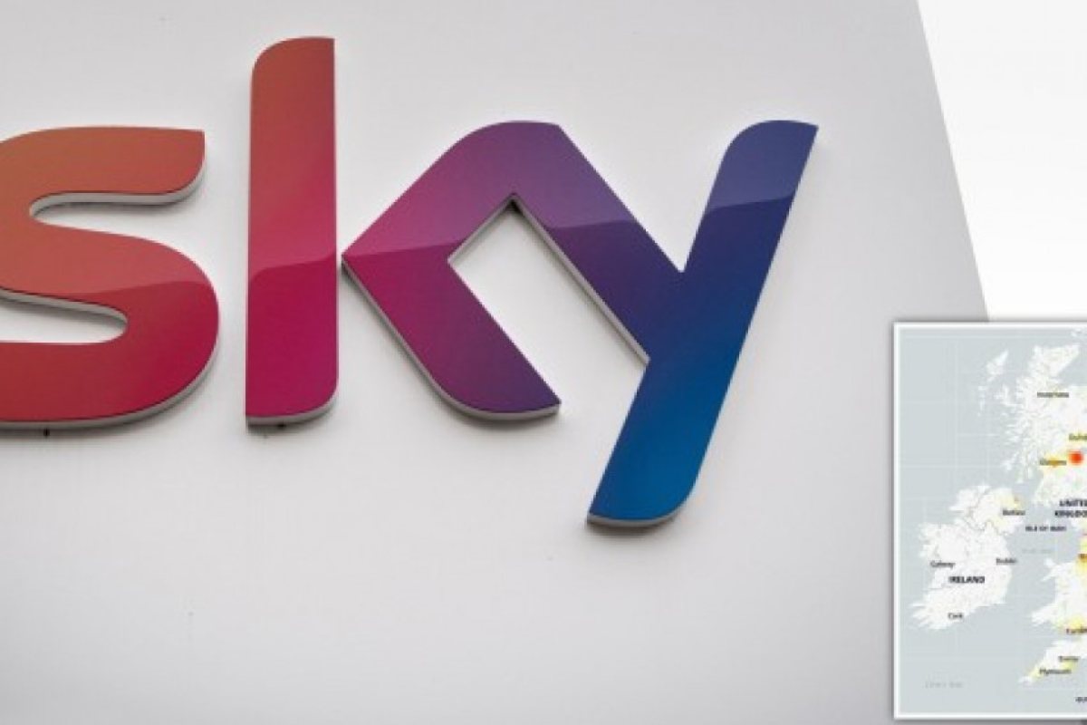  Sky Broadband рухна за хиляди клиенти в Обединеното кралство днес следобяд