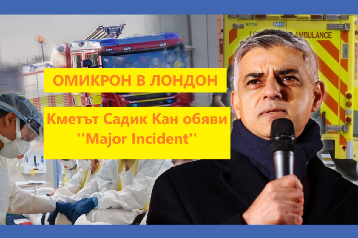 Само вчера в Лондон са регистрирани 26 418 новозаразени. Кметът Садик Кан обяви ''Major Incident''