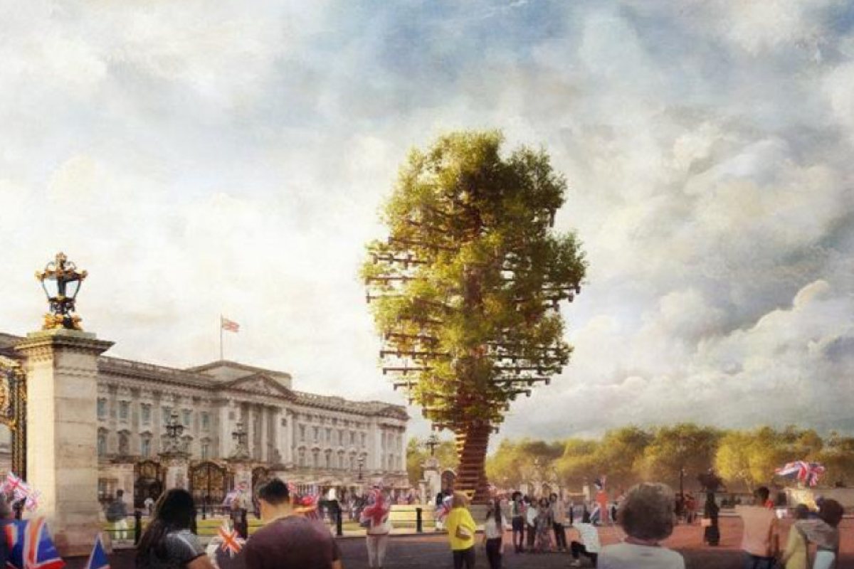 Скулптурата “Tree of Trees” ще бъде построена пред Бъкингамския дворец през юни