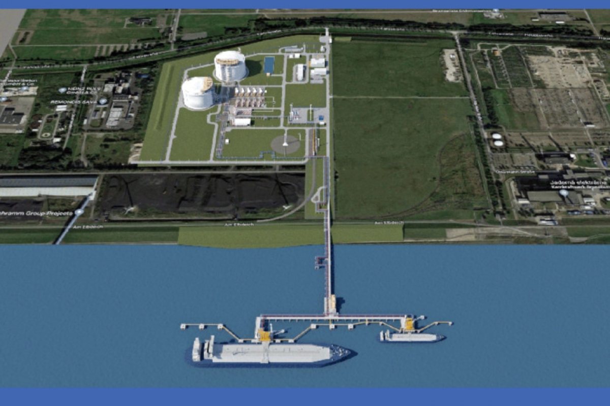 Германия без отлагане започна да строи плаващ терминал за втечнен газ, бързото решение за строежа и скоростта на изграждането му показва важността на обекта, коментират немски медии