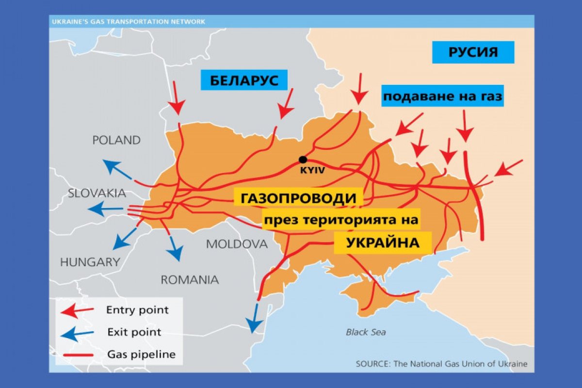Русия е намалила до рекорден минимум транзита на газ през газопроводите на украинска територия