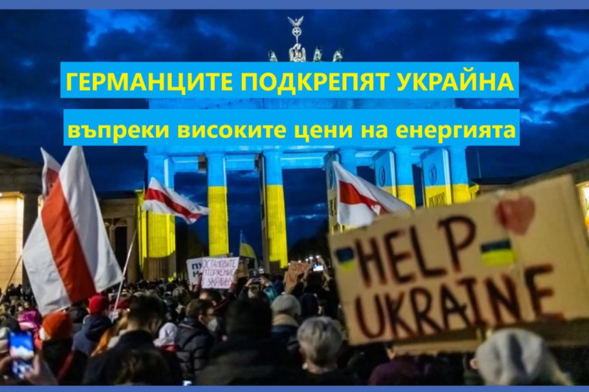 По-голяма част от германците продължават да подкрепят Украйна и осъждат агресията на Русия, въпреки по-високите цени на енергията