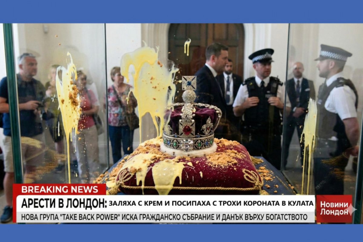 Лондон: Заляха с крем и ябълков пай Короната в Tower of London, четирима са арестувани