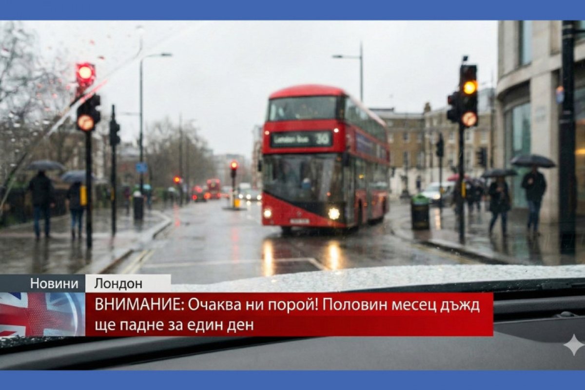 „Жълт код“ и транспортен хаос: Половин месец дъжд ще се изсипе над Великобритания само за 24 часа