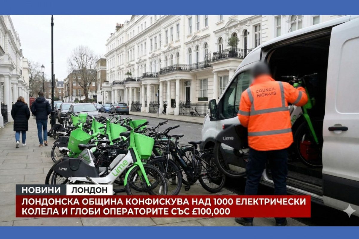 Лондонска община конфискува над 1000 електрически колела и глоби операторите със £100,000