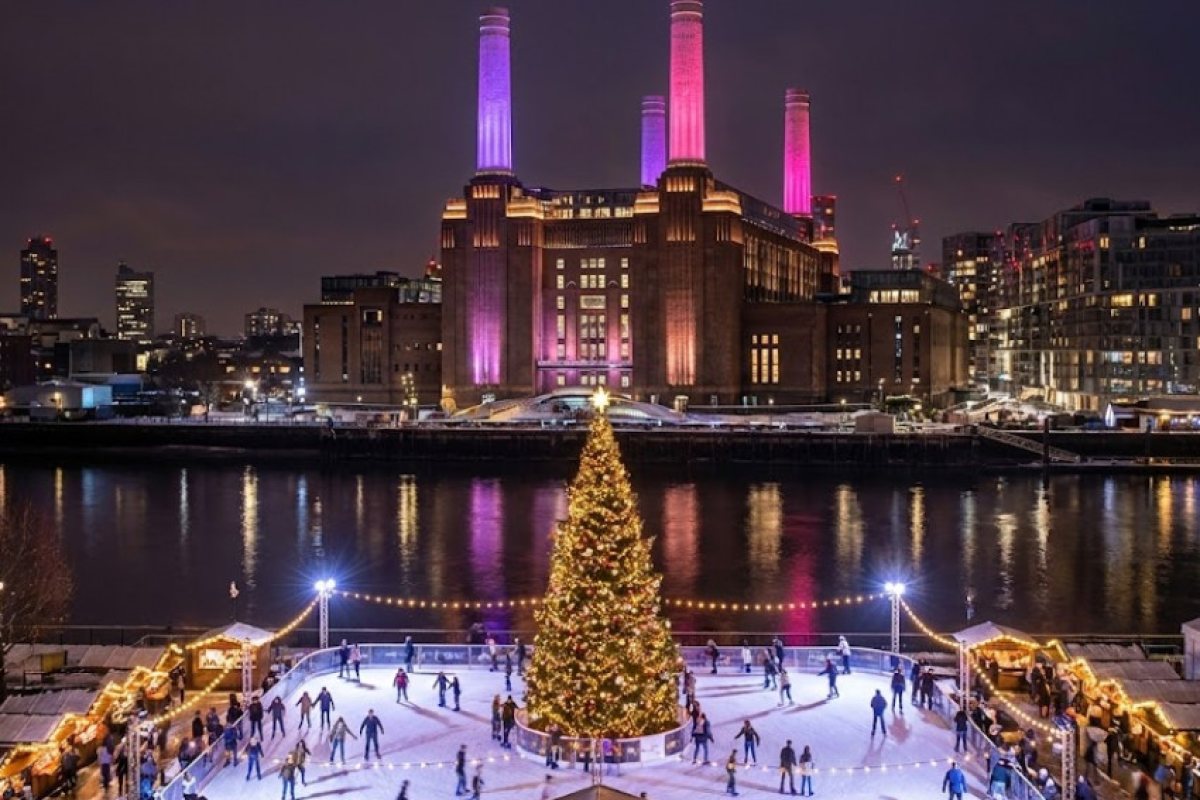 Коледната магия на Battersea Power Station: От индустриална реликва до най-красивата зимна точка на Лондон