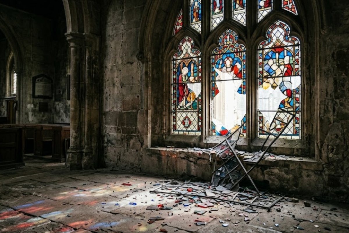 Мъж е глобен с над 11 000 паунда за разбиване на старинен стъклопис в историческа църква в Лондон