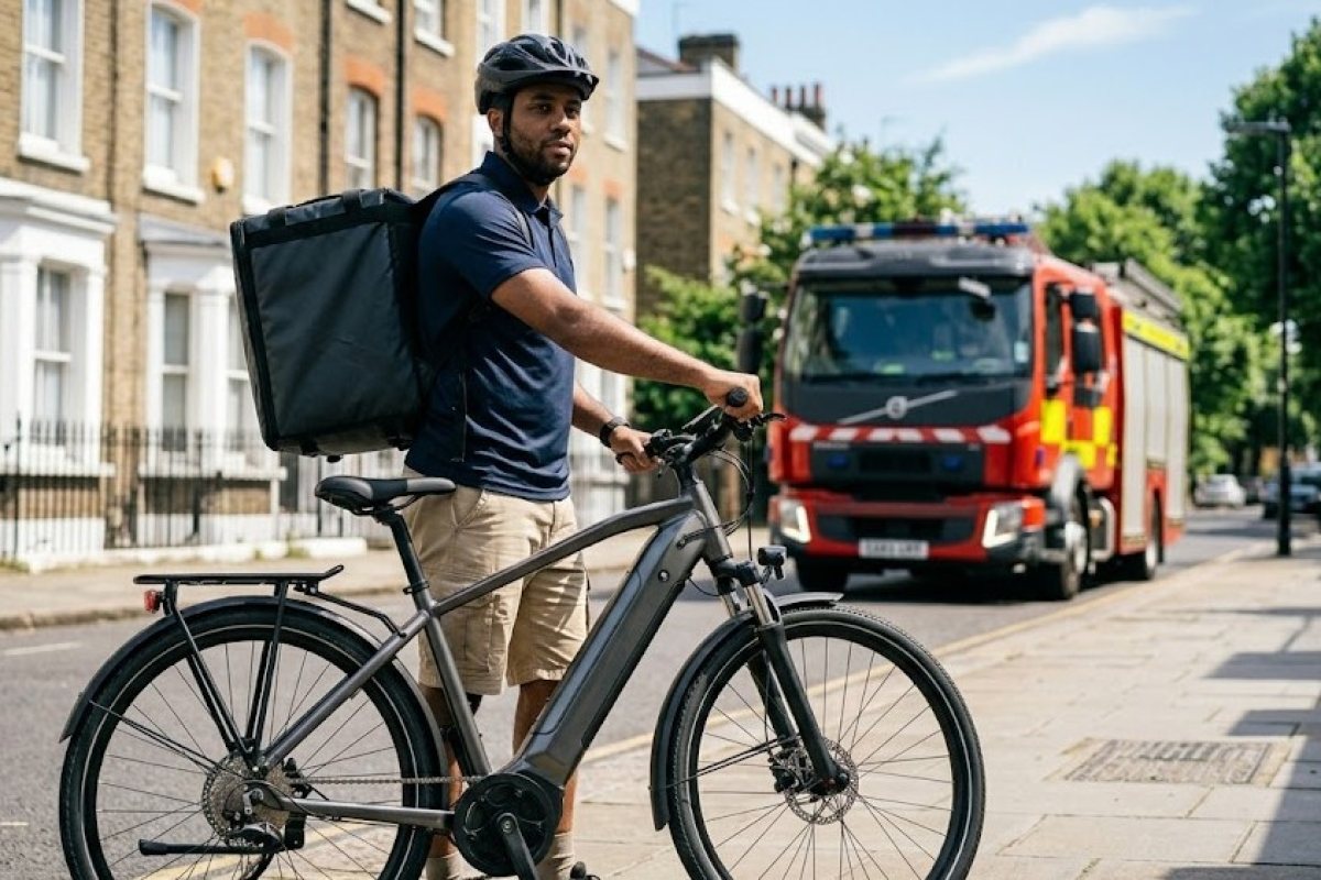 Съвместна инициатива: Uber Eats и пожарната в Лондон се заемат с проблема с опасните електрически велосипеди