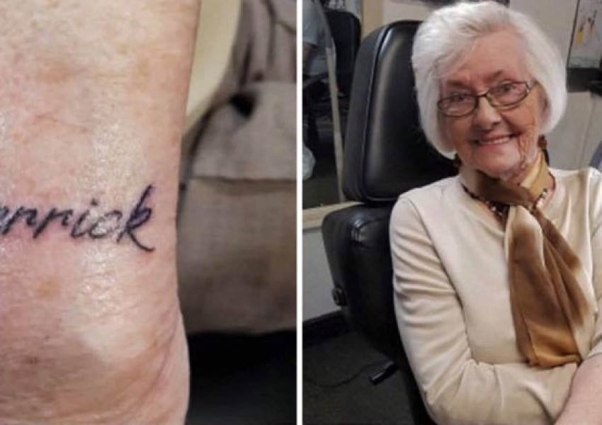 82-годишна баба си направи първата татуировка (СНИМКИ)