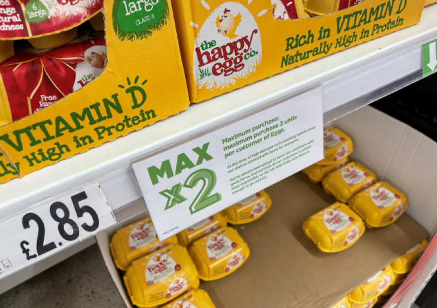 Най-голямата британска верига супермаркети "Теско" въведе ограничения при купуването на яйца