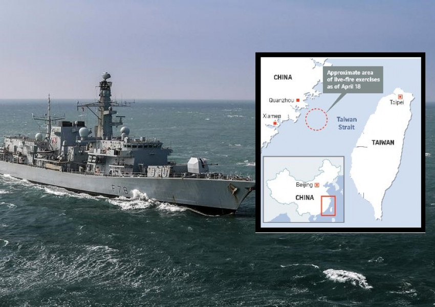 Британски военен кораб премина през Тайванския проход и "вбеси" Китай (СНИМКИ) 