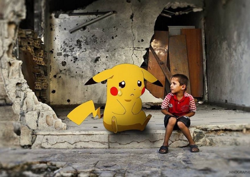 Деца от Сирия държат рисунки с покемони: Елате, спасете ни! (СНИМКИ)