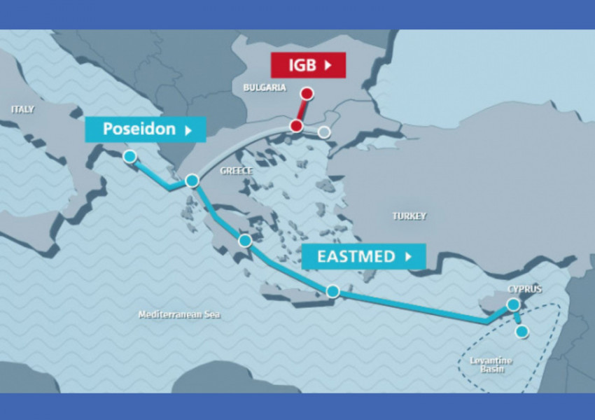 EastMed - Алтернативният газопровод от Израел и Кипър към Гърция и Европа не напредва поради липса на инвестиционен интерес