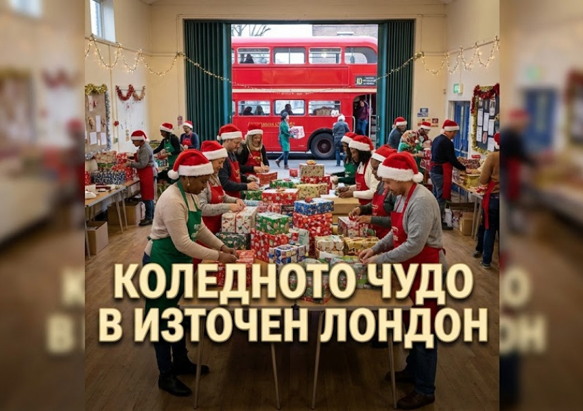 Коледното чудо на Източен Лондон: Червеният автобус с подаръци зарадва деца, които иначе щяха да останат без нищо Коледното чудо на Източен Лондон: Червеният автобус с подаръци зарадва деца, които иначе щяха да останат без нищо