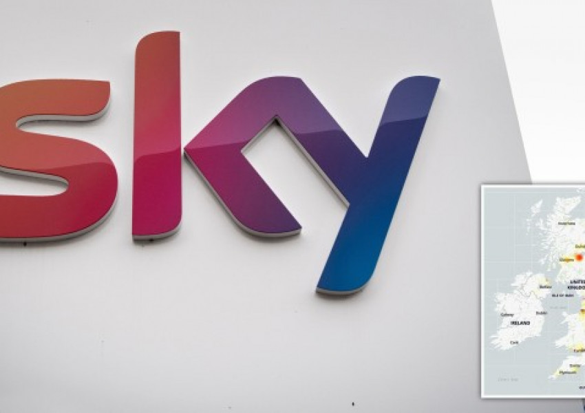  Sky Broadband рухна за хиляди клиенти в Обединеното кралство днес следобяд