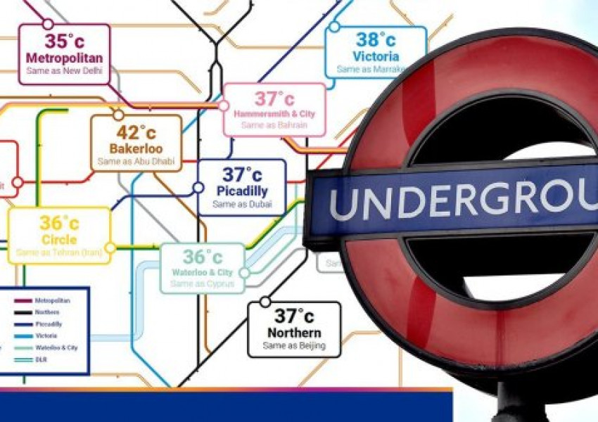 Кои са най-задушните и горещи линии на метрото в Лондон (КАРТА)