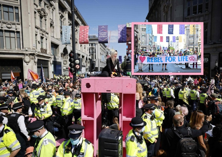 “Бунт срещу унищожението” блокираха Oxford Circus в Лондон